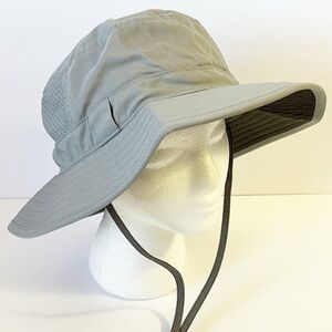 Solar Escape Sun Hat Mens Cooling Bucket Hat Gray Vented Wide Brim Golf Garden